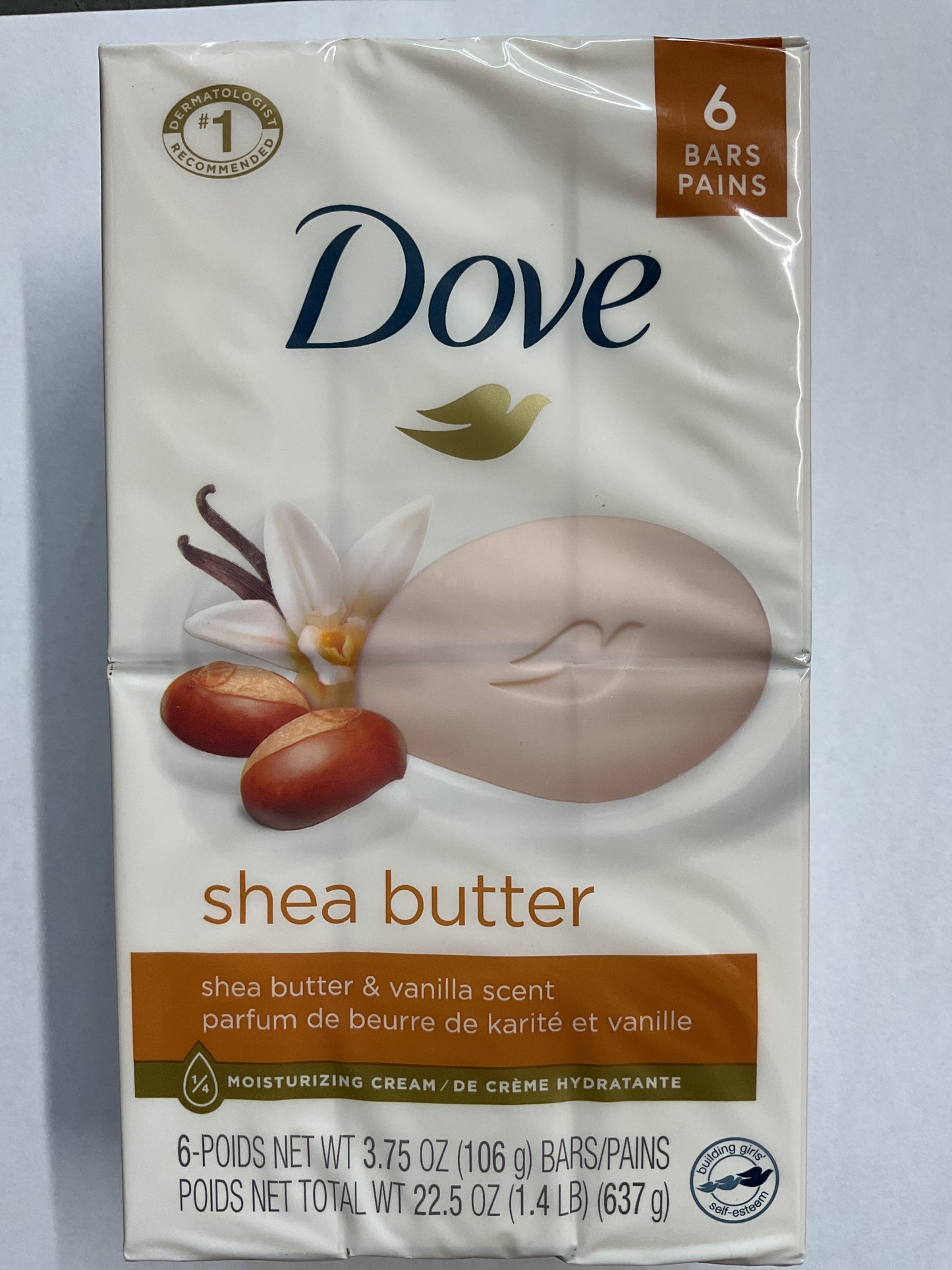Dove Beauty Bar - Shea Butter - 3.75 Oz - 6 Ct - 1 Pack