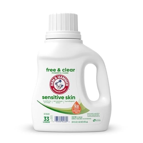 Arm & Hammer Liquid Detergent - Free And Clear Sensitive Skin 33 Oz - 8 Pack