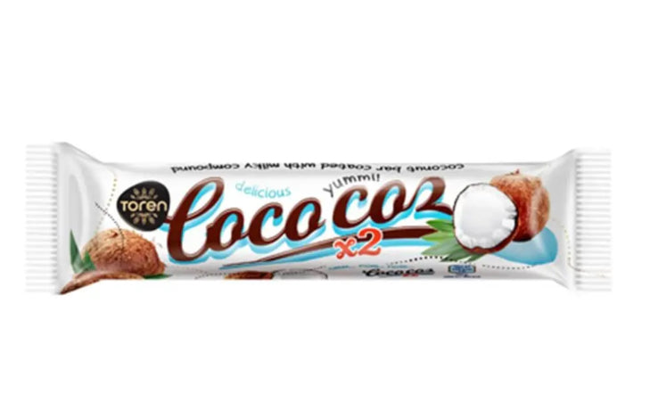 Toren Coco coz compound chocolate coconut bar 50gr 24pack