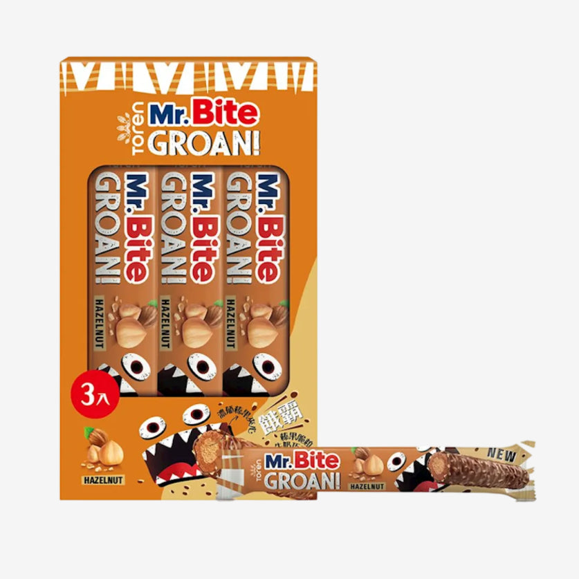 Mr. Bite groan milk chocolate with hazelnut bar 32g 24pk