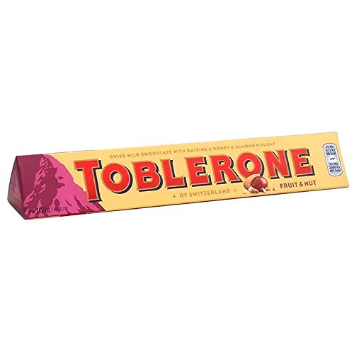 TOBLERONE Swiss Fruit & Nut with Honey & Almond 20 pack