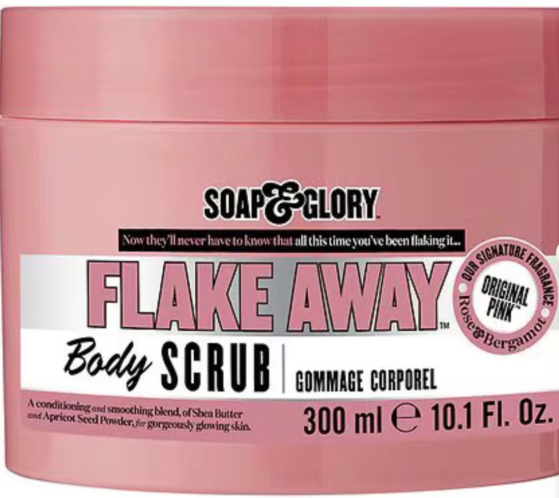 Soap & Glory Flake Away Exfoliating Body Scrub Original Pink, 10.1 fl oz 6pk