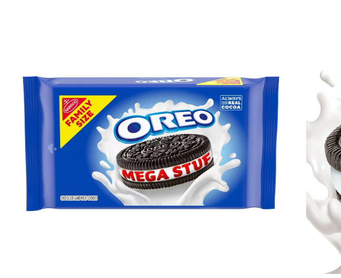 OREO MEGA STUFF FAMILY SIZE 17.6oz 12 pack