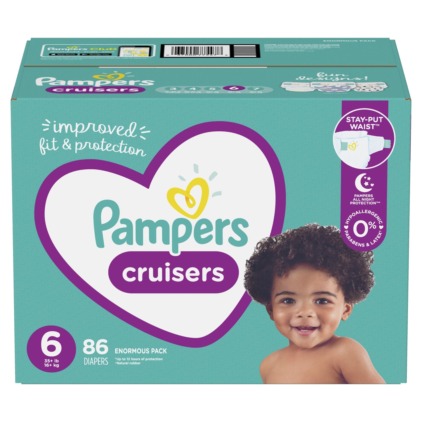 Pampers Diapers - Cruisers - Size 6 - 86 Ct - 1 Pack