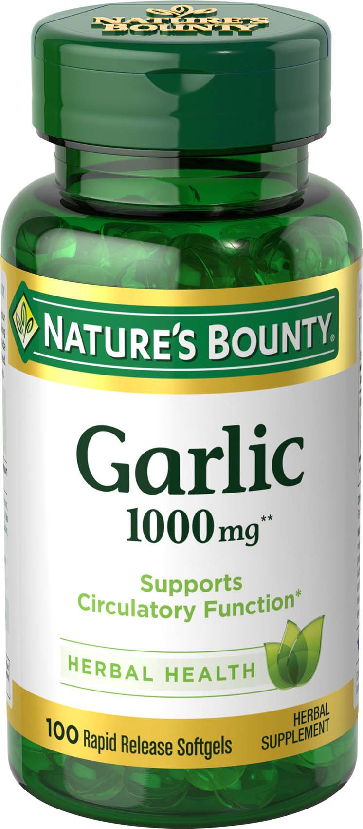 Nature's Bounty - Garlic Extract 1000 Mg 100 Rapid Release Sofgels - 1 Pack