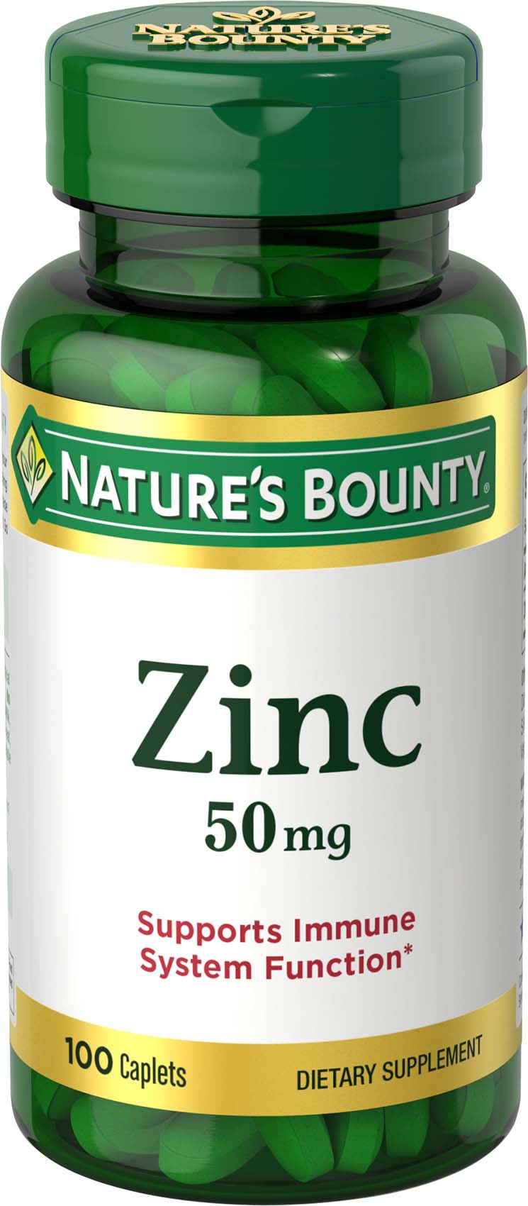 Nature's Bounty - Zinc 50 Mg - 100 Caplet - 1 Pack