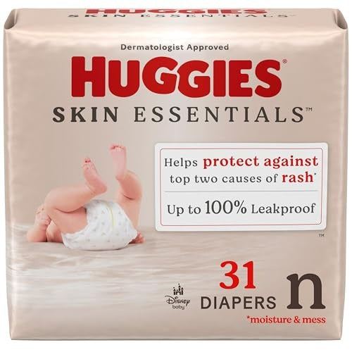 Huggies Diapers - Skin Essentials - Size N - 31Ct - 9 Pack