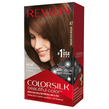 Revlon Hair Color - Color Silk - #47 Medium Rich Brown - 12 Pack