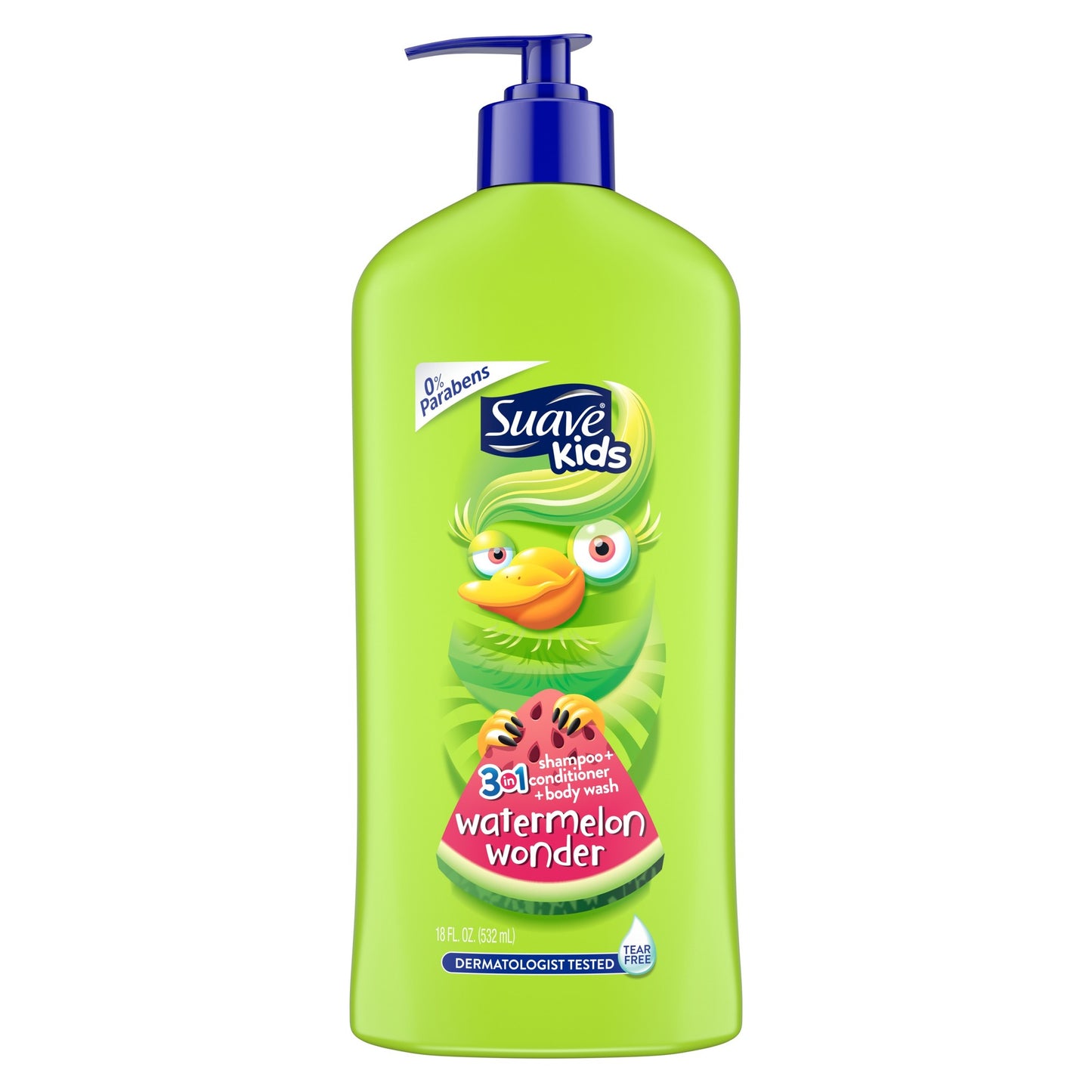 Suave Shampoo - Kids 3In1 - Watermelon Wonder - 18 Fl Oz - 6 Pack