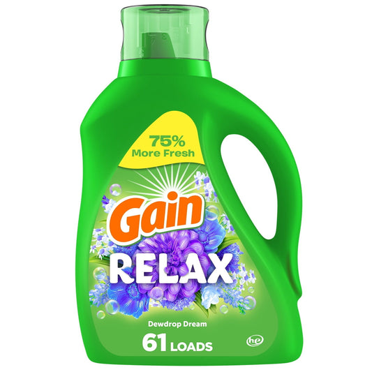 Gain Liquid Detergent - Relax Dewdrop Dream - 88 Floz - 4 Pack