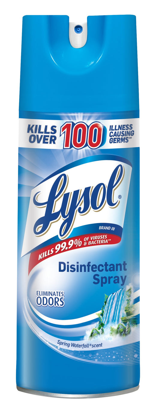 Lysol Aerosol Spray - Disinfectant Spray - Spring Waterfall - 12.5 Oz - 12 Pack