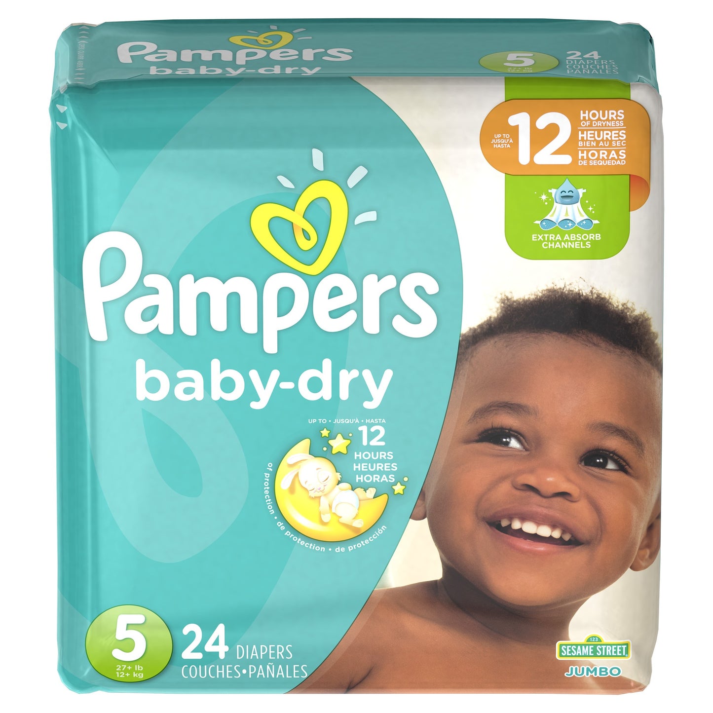 Pampers Diapers - Baby Dry Size 5 4/24 - 4 Pack