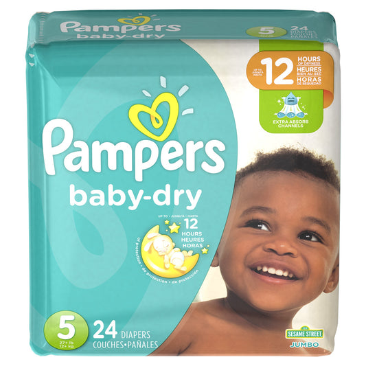 Pampers Diapers - Baby Dry Size 5 4/24 - 4 Pack