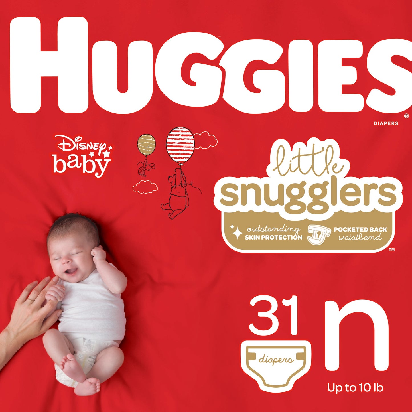 Huggies Diapers - Little Snugglers - Size N - 32 Ct - 4 Pack