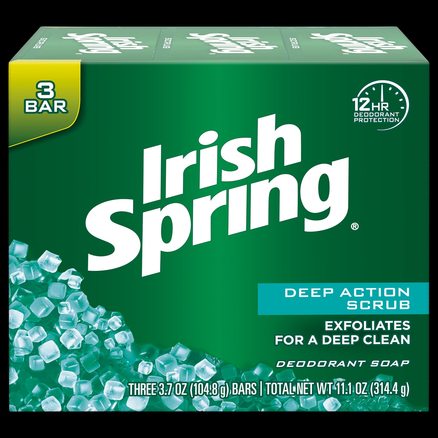 Irish Spring Bar Soap - Deep Action Scrub - 3.75 Oz - 3 Ct - 18 Pack