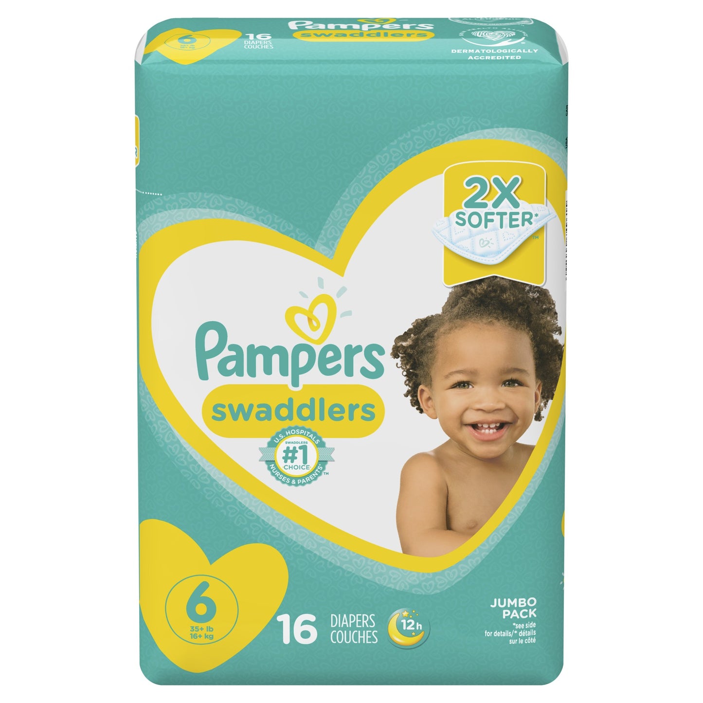 Pampers Diapers - Swaddlers - Size 6 - 16 Ct - 4 Pack