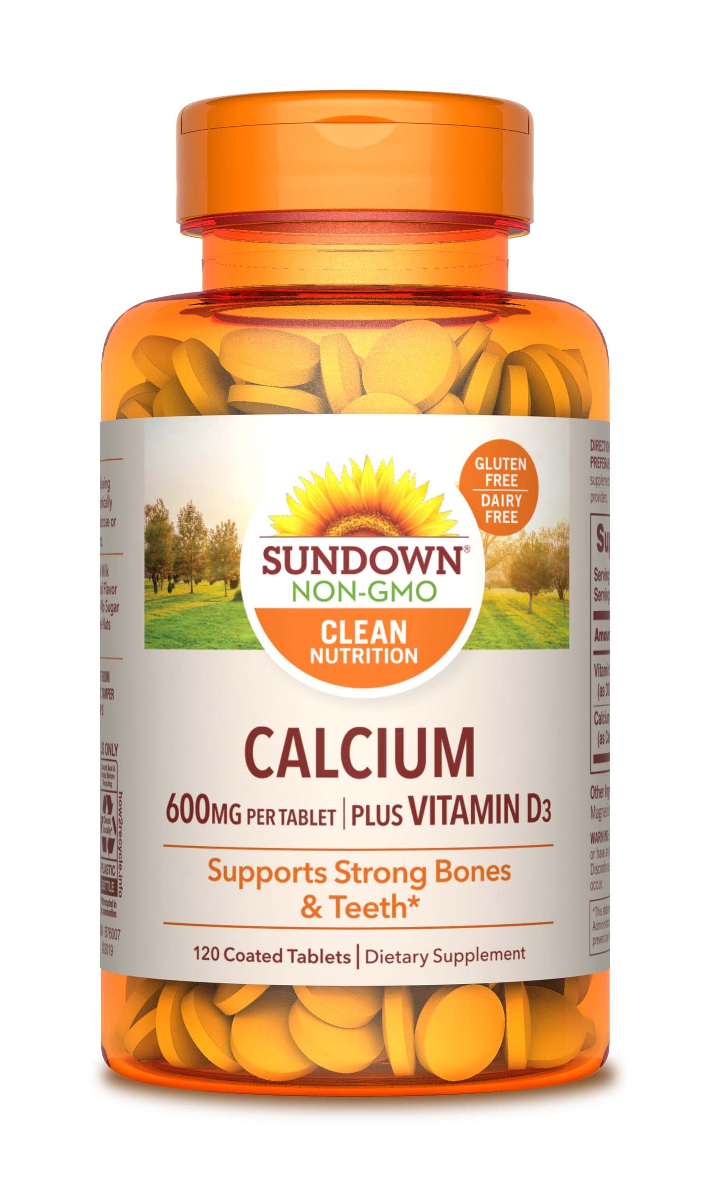 Sundown Vitamins - Calcium 600 Mg 120 Coated Tablets - 1 Pack