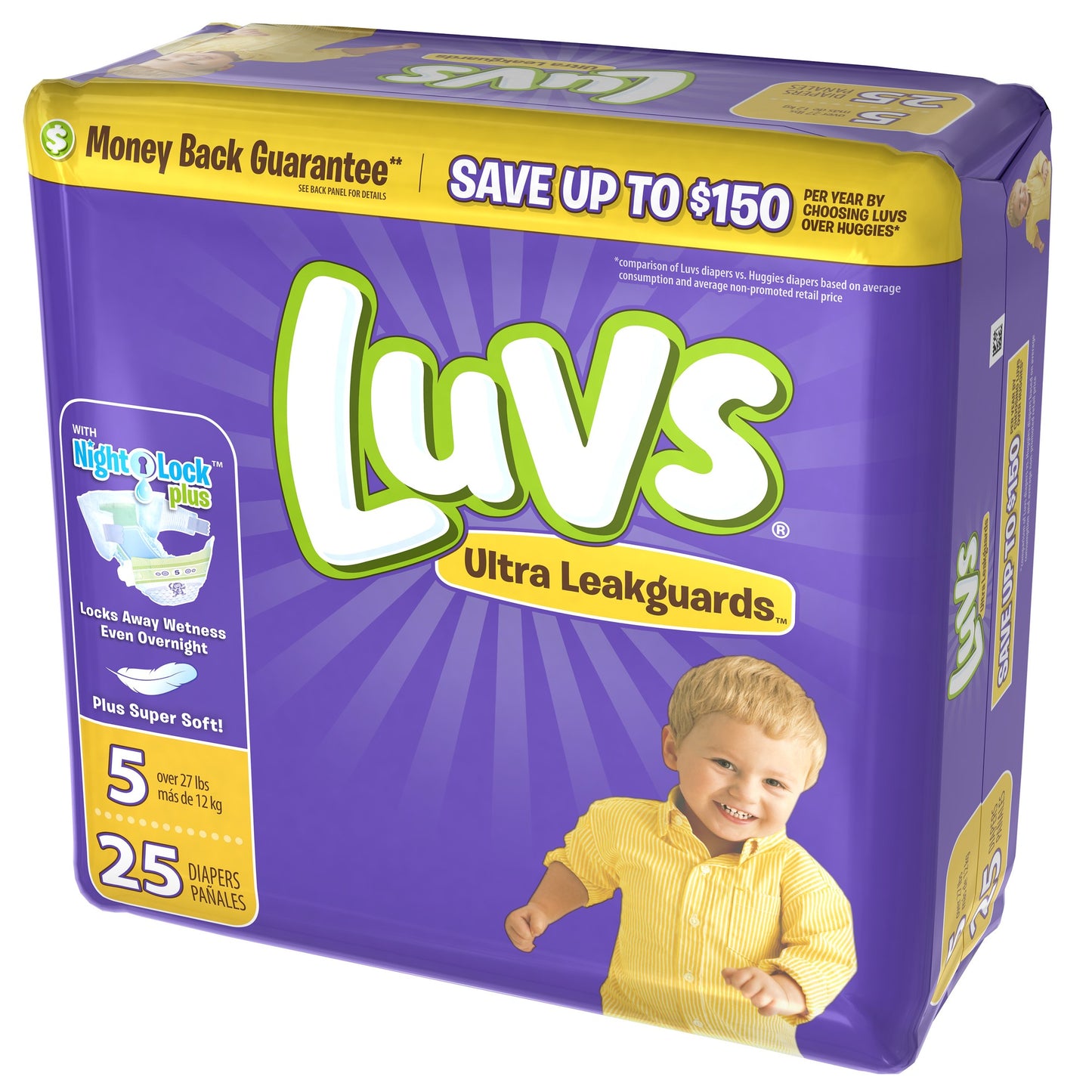 Luvs Diapers - Ultra Leakguards - Size 5 - 25 Ct - 4 Pack