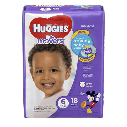 Huggies Diapers - Little Movers Jumbo - Size 6 - 18 Ct - 4 Pack