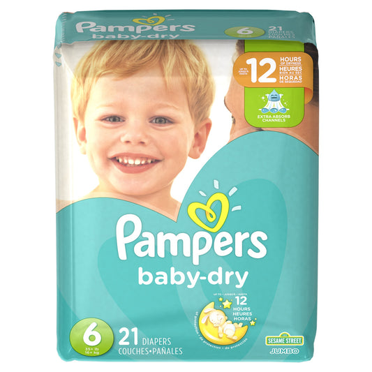 Pampers Diapers - Baby Dry Size 6 4/21 - 4 Pack