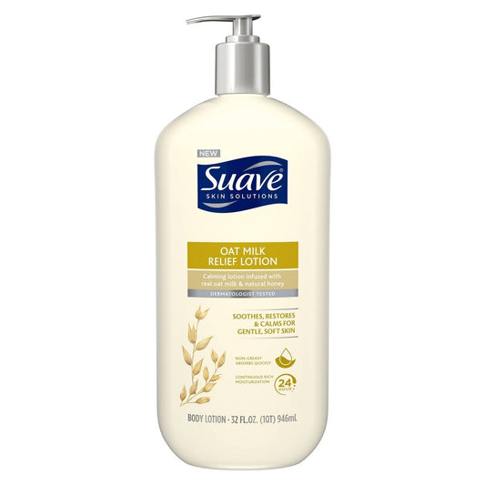 Suave Body Lotion - Skin Solutions - Oat Milk Relief - 32 Oz - 1 Pack