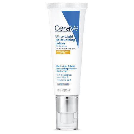 Cerave - Ultra-Light Face Lotion Moisturizer With Sunscreen - Spf 30 - 1.7Oz - 1 Pack