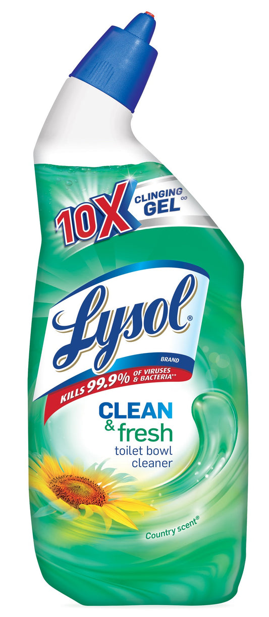 Lysol Toilet Bowl Cleaner - Clinging Gel - Fresh Scent - 24 Oz - 9 Pack