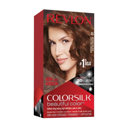 Revlon Hair Color - Color Silk - #46 Medium Golden Chestnut Brown - 12 Pack