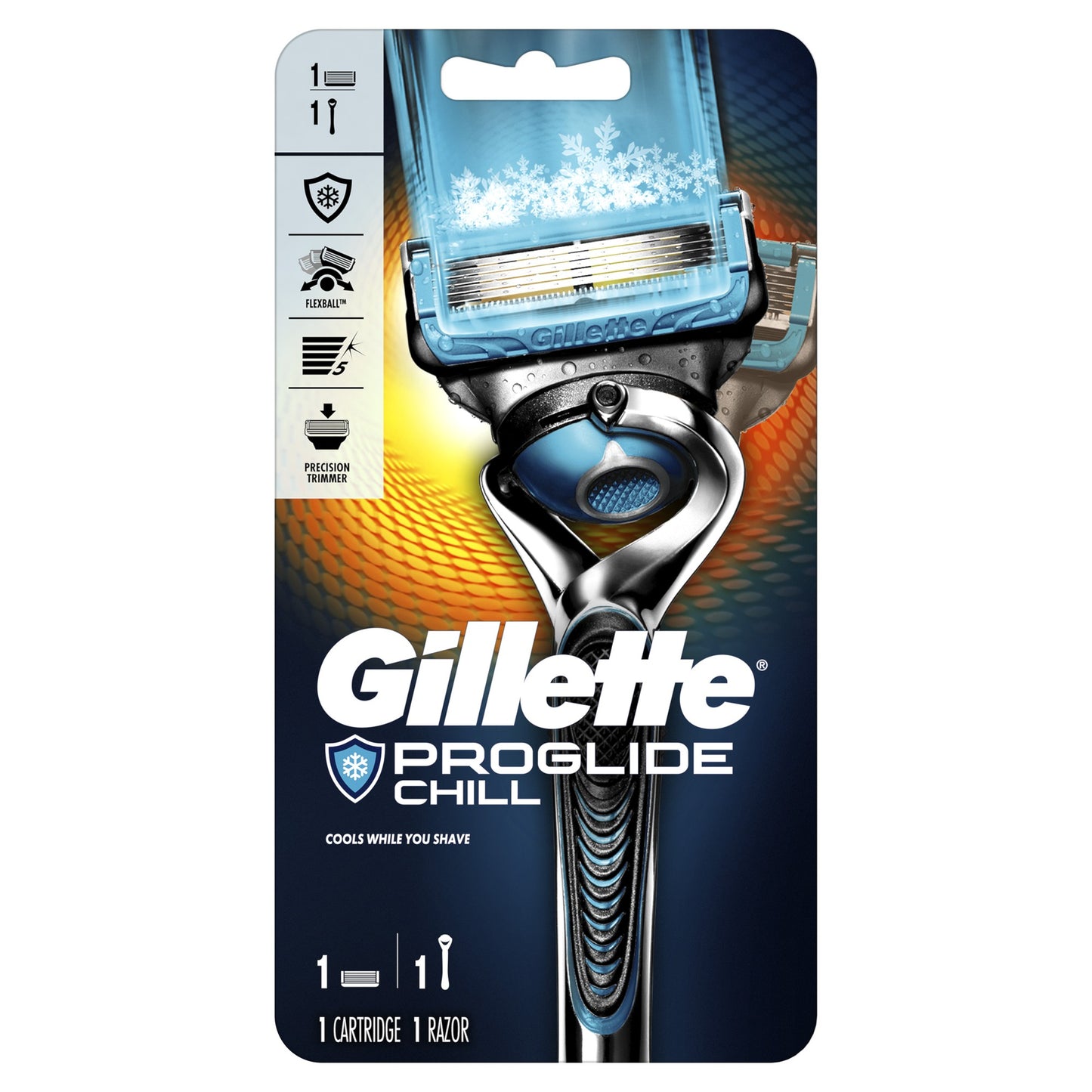 Gillette Razor Set - Fusion5 Proshield Chill - 1 Handle & 1 Cartridge - 24 Pack