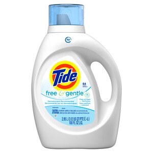 Tide - Liquid Detergent - Free & Gentle - 92 Floz - 4 Pack