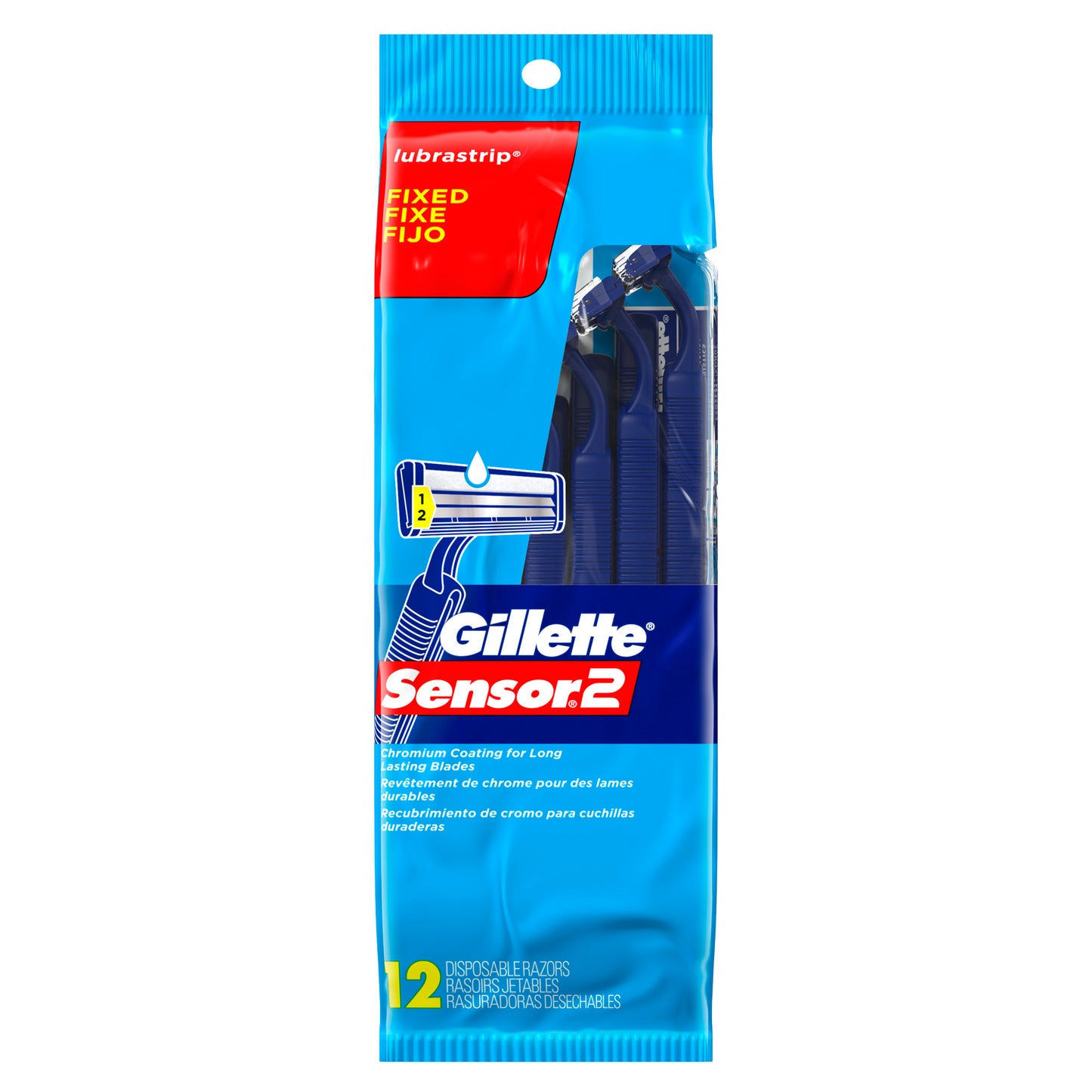 Gillette Disposable Razors - Sensor2 - 12 Ct - 24 Pack