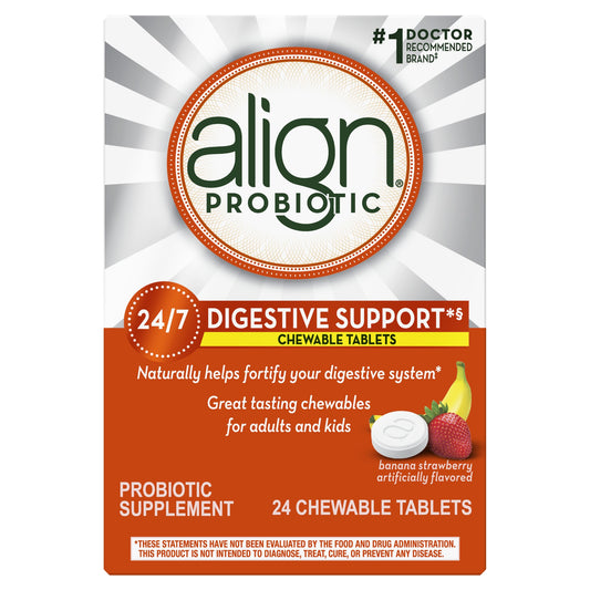 Align Probiotic - Supplement Chewable Bandana Smoothie Flavor 24 Ct - 1 Pack