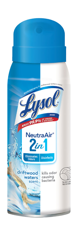 Lysol Aerosol Spray - Disinfectant Spray - Driftwood Waters - 10Oz - 6 Pack