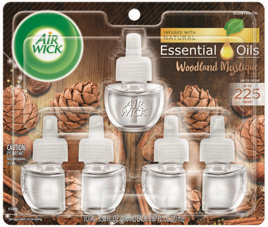 Airwick - Scented Oil Refill - Sandalwood Air Freshener - 5 Pack - 5 Pack