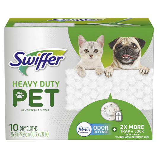 Swiffer - Heavy Duty Pet Odor Dry Cloths 10Ct/ 4Pk - 4 Pack