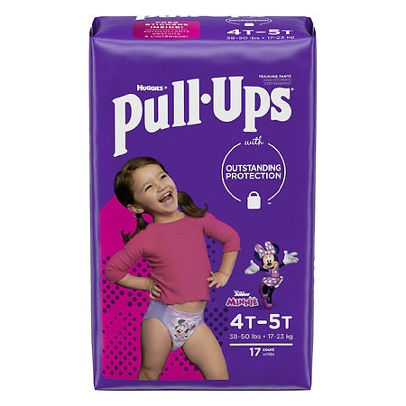 Huggies Diapers - Pull.Ups  Girls 4T-5T - 17Ct - 9 Pack