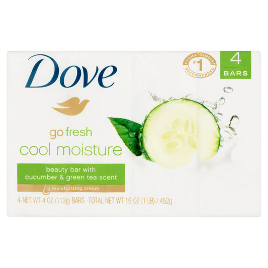 Dove Beauty Bar - Cool Moisture - 3.75 Oz - 4 Ct - 12 Pack