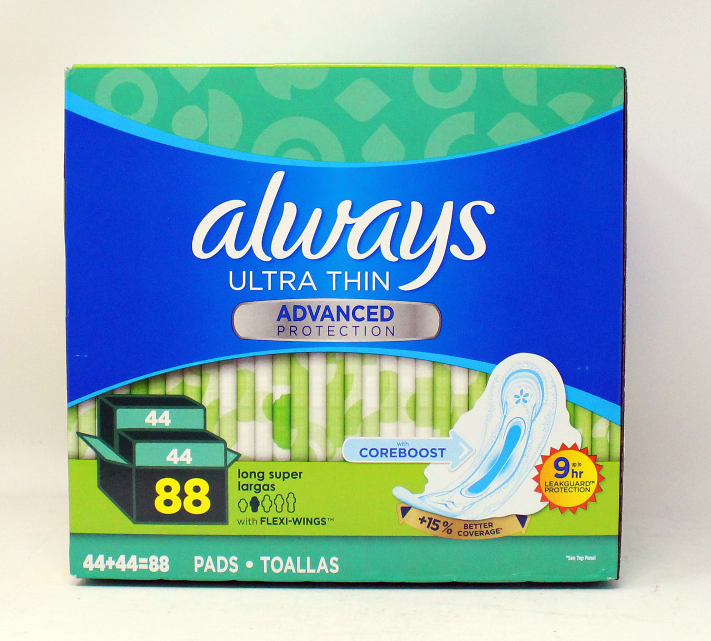 Always - Pads - Ultra Thin - Long Super W/ Wings - 88 Ct - 1 Pack