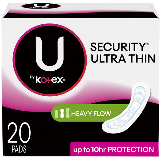 Kotex Pads - Heavy - 20 Ultra Thin Pads - 8 Pack