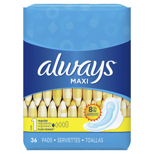 Always - Pads - Maxi Size 1 - 36 Ct - 6 Pack