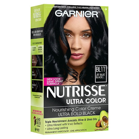 Garnier Haircolor - Nutrisse Hair Color : Reflective Jet Blue Black - 12 Pack