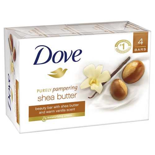 Dove Beauty Bar - Shea Butter - 3.75 Oz - 4 Ct - 12 Pack