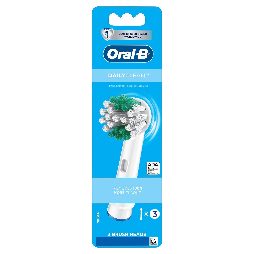 Oral-B - Brush Heads - Daily Clean - 3 Heads - 1 Pack