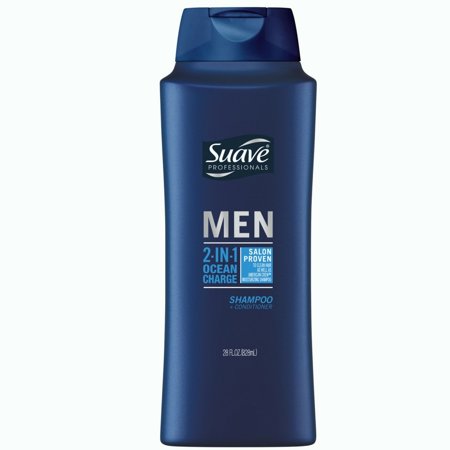 Suave Shampoo - Men 3In1 - Ocean Charge 28 Oz - 4 Pack