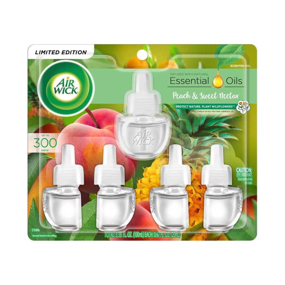 Airwick - Scented Oil Refill - Peach & Sweet Nectar - 5 Pack - 5 Pack