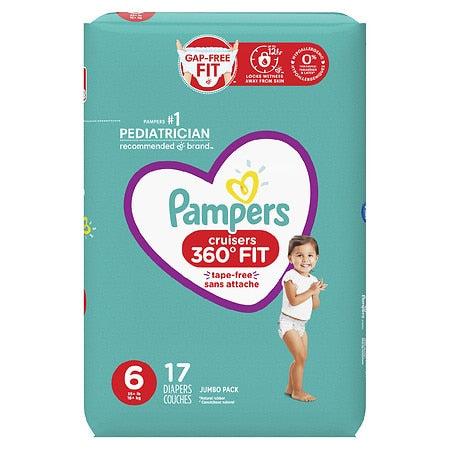 Pampers Diapers - Cruisers 360 Size 6 17Ct - 4 Pack