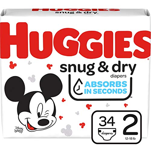 Huggies Diapers - Snug & Dry - Size 2 - 34Ct - 4 Pack