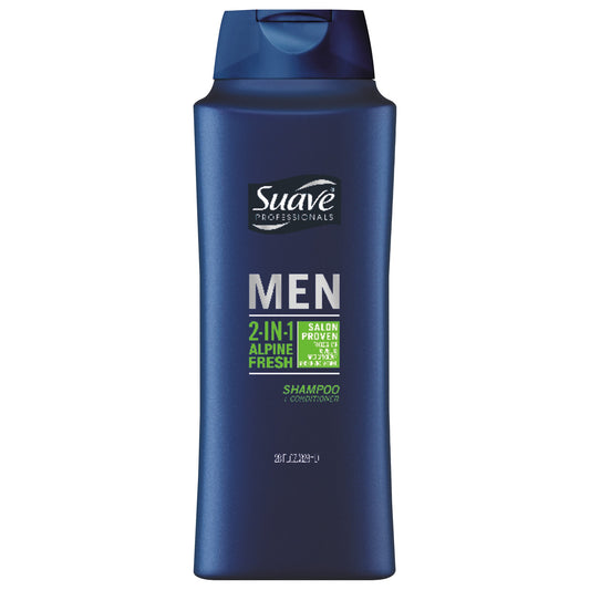 Suave Shampoo - Men 2in1 - Alpine Fresh - 28 Oz - 4 Pack