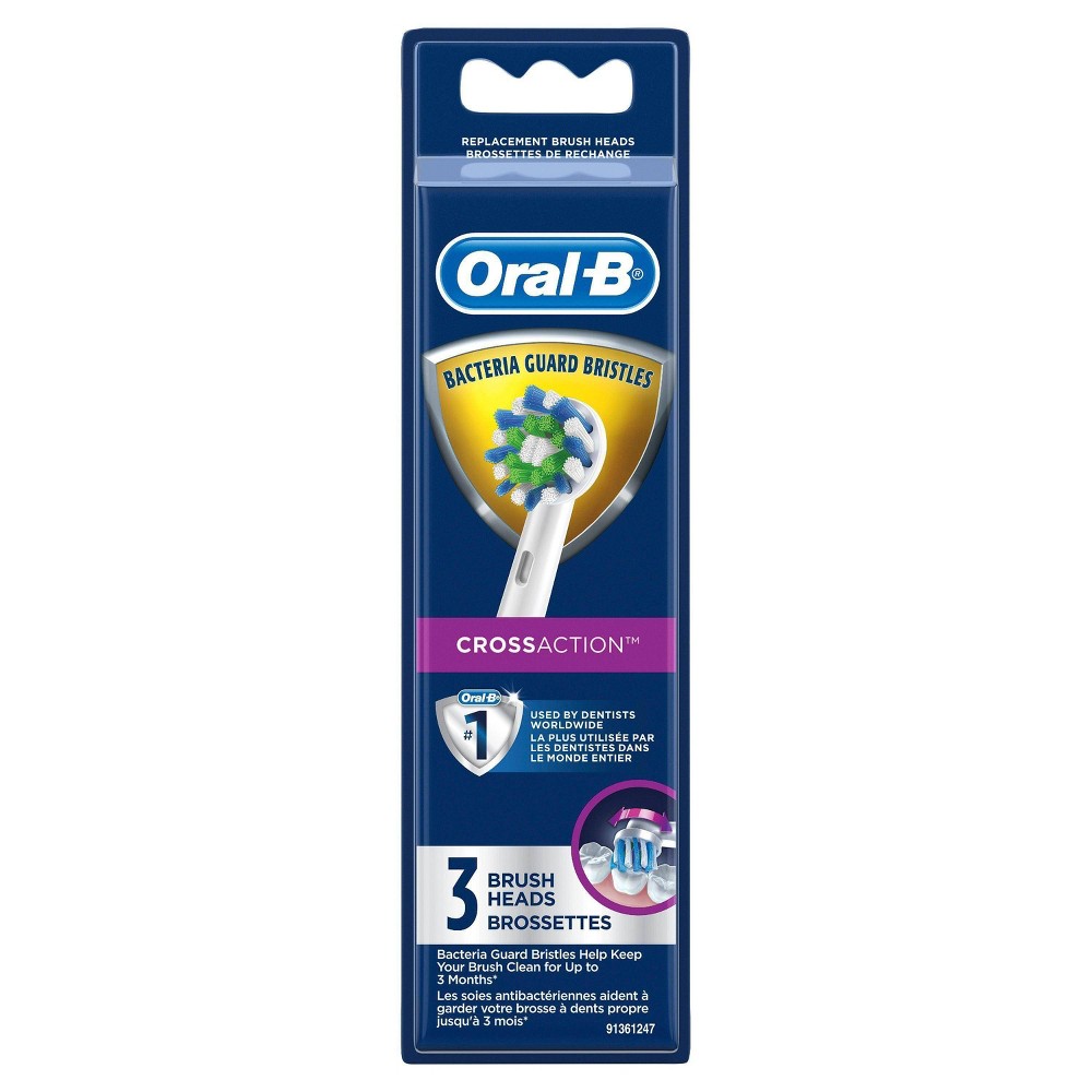 Oral-B - Brush Heads - Cross Action - 3 Heads - 1 Pack