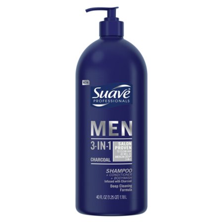 Suave Shampoo - Men 3In1 - Charcoal - 40 Fl Oz - 3 Pack